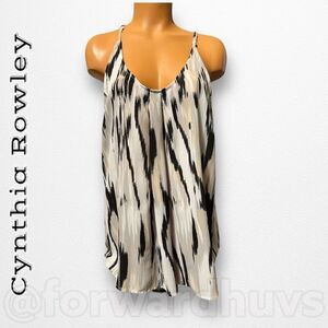 Cynthia Rowley Spaghetti Strap Flowing Cami Style Top Size XL